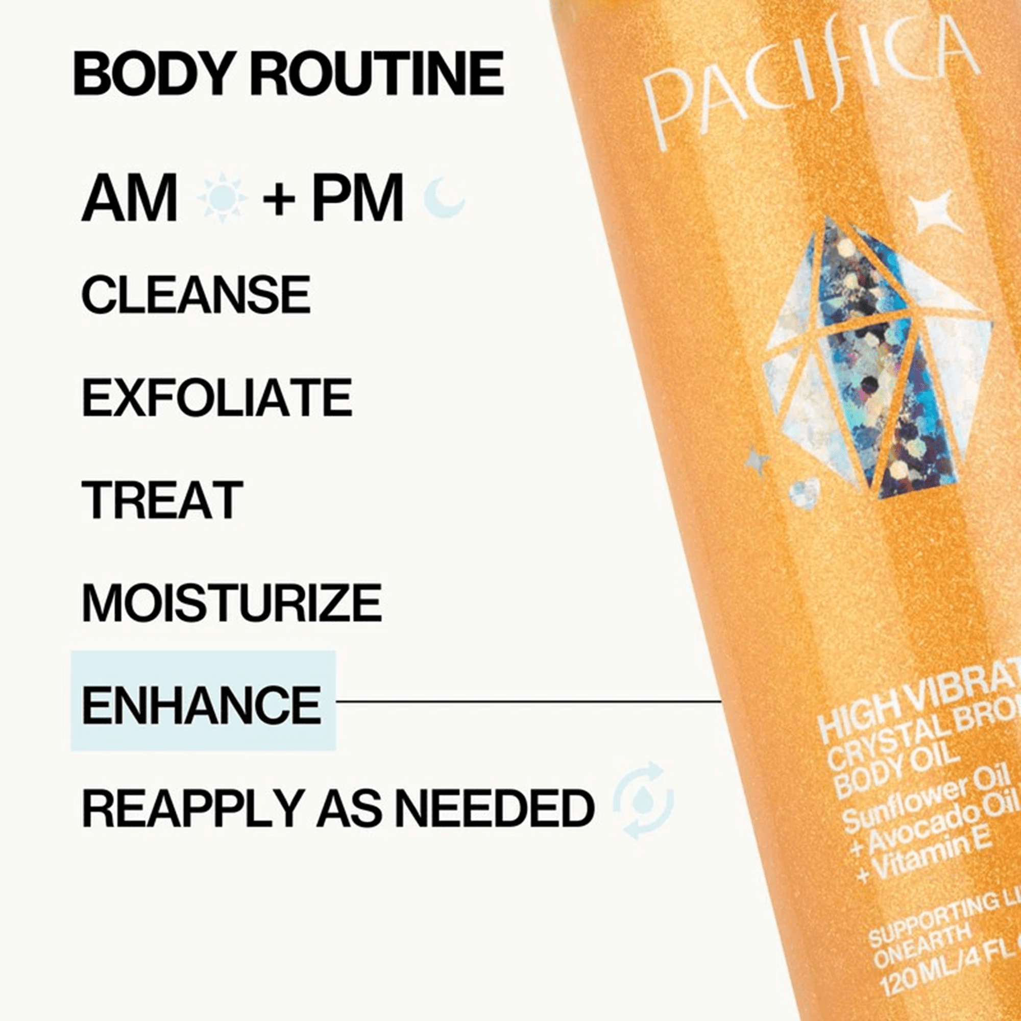 Pacifica - Huile corporelle scintillante Crystal Bronze - 120 ml