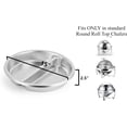 thumbnail image 4 of 2 Pack ChefQ 2.5 Inch Deep Round Divided Food Pan for 6 Qt Chafing Dish Anti-Jam Stainless Steel Steam Table/Hotel Pan, Round Sectional, 4 of 5