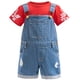 thumbnail image 1 of Conjunto de Camiseta Floral Hawaiana y Shorts de Mezclilla para Niñas, Atuendo de Playa Tropical para Niños, Disfraces de Halloween para Niños Pequeños, 1 of 5