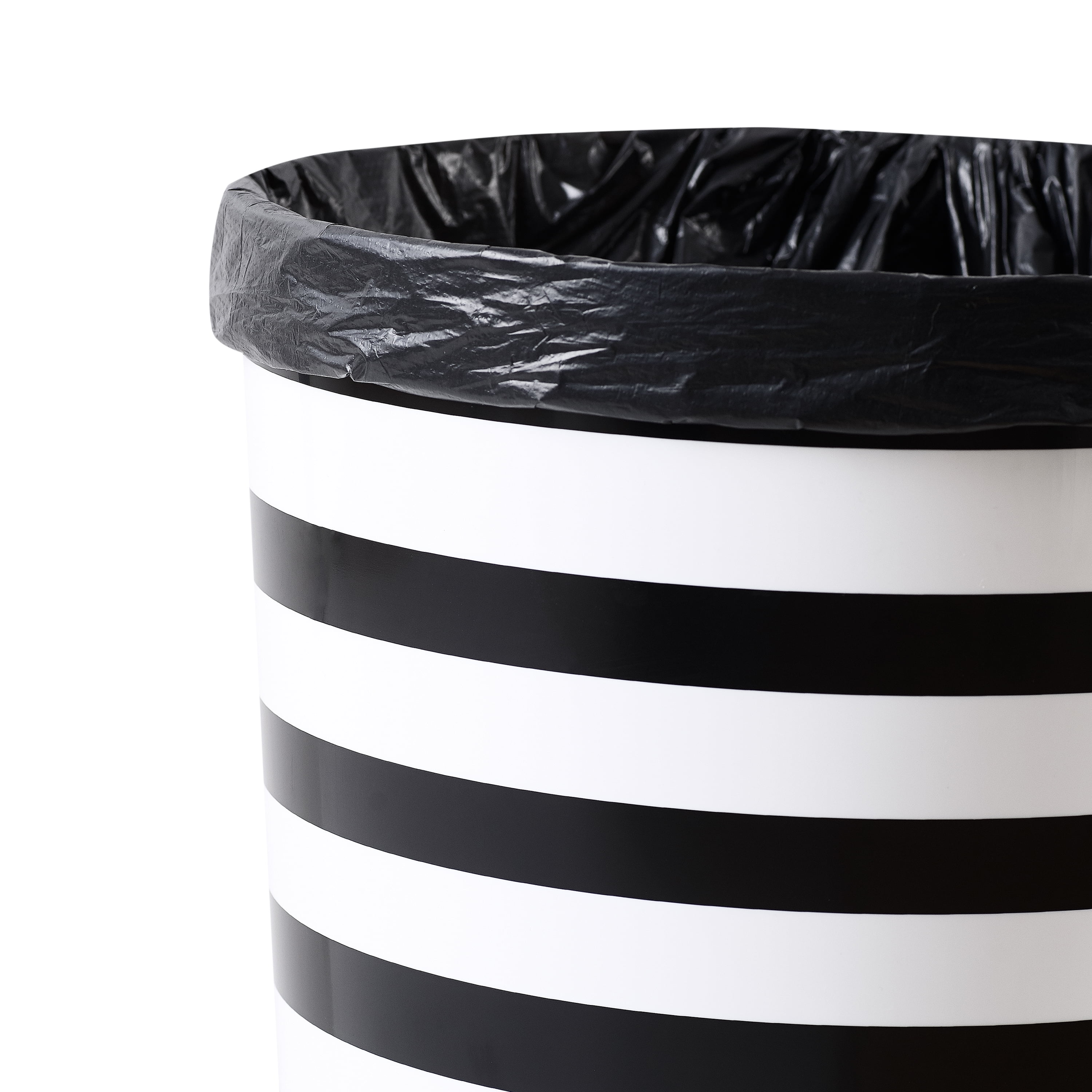 Mainstays Nautical Striped Waste Plastic Wastebasket