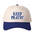 thumbnail image 6 of KEEP PRAYIN' Letter Embroidered Color Block Trucker Hat Unisex Adjustable Cotton Breathable Fashion Cap for Travel Daily Wear, 6 of 10