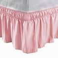 thumbnail image 2 of PiccoCasa Bed Skirt Polyester Elastic Wrap Around Dust Ruffle, Queen Pink, 2 of 7