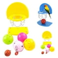 thumbnail image 2 of 6PCS Bird Toy Set Including Basketball Stand Mini Basketball Mini Balls Bell, 2 of 3