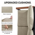 thumbnail image 4 of Natural Expressions 4 Pieces Conversation Set, Beige Rectangular Modern Patio Furniture Set, 4 of 8