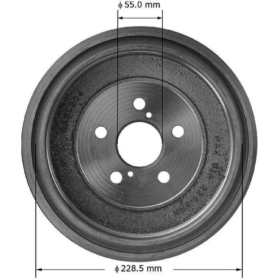 BENDIX PDR0836 Bendix Brake Drum Fits select: 2010-2011,2014-2016 TOYOTA COROLLA
