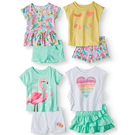 Garanimals Mix & Match Outfits Kid-Pack Gift Box, 8pc Set (Toddler Girls)