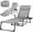grey, variant on Black Folding Chaise Lounge Chair, Adjustable Recliner with Pillow & Cup Holder for Patio Pool
