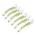 thumbnail image 1 of pinzas para peinar el cabello, ABS, profesionales, antideslizamiento, para maquillaje de salón (blanco y verde), 1 of 14