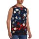 thumbnail image 2 of Balery Red Blue White Stars Camisetas sin mangas para hombre, absorbe la humedad y protege contra el mal olor.-X-Large, 2 of 7