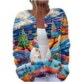 thumbnail image 2 of Neewe Womens Christmas Cardigan Sweaters 2025 Fall Long Sleeve Knit Open Front Lightweight Sweater, 2 of 5