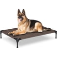 thumbnail image 2 of Elevated Dog Bed for Outdoor, Large Raised Dog Cot with Washable Mesh, Cooling Pet Cot Chew Proof for Outside Camping, 42"x30" Grey, 2 of 7