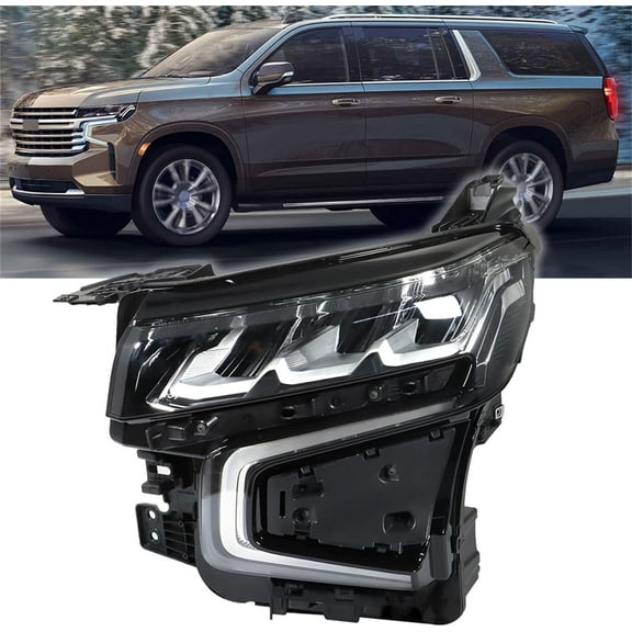 OTTULUR Headlights Assembly Replacement for Chevy Tahoe/Suburban 2021 2022 2023 Full LED Headlight Headlamp Driver Side