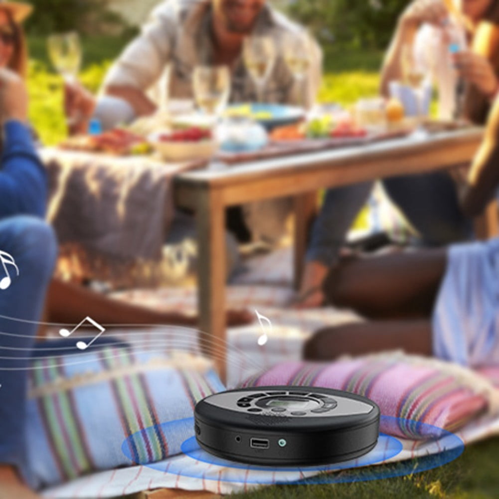 Portable CD Player with Rechargeable Battery Anti Skip: Dual Speakers