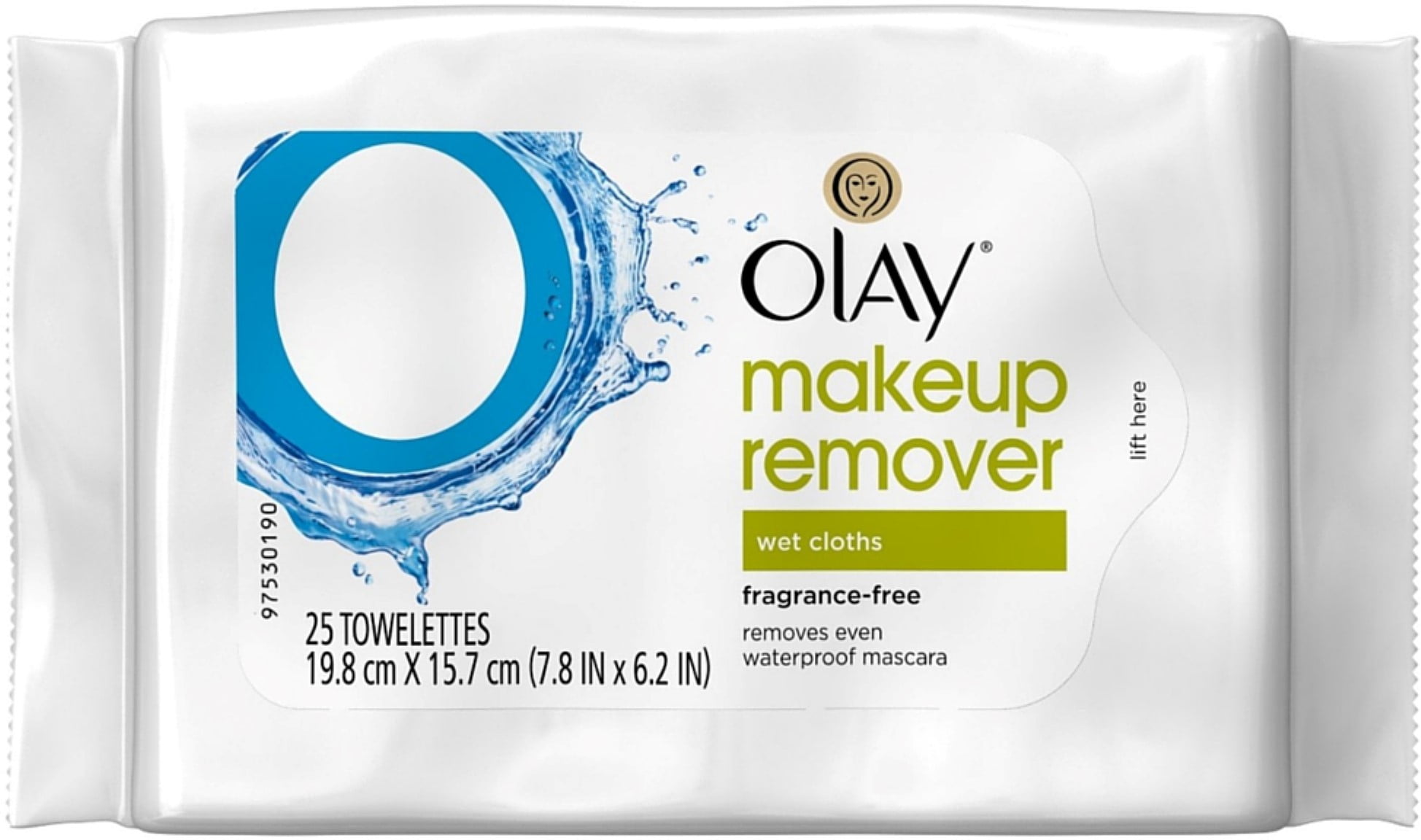 OLAY Makeup Remover Wet Cloths, FragranceFree 25 ea (Pack of 4