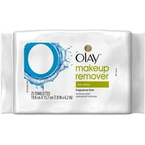 OLAY Makeup Remover Wet Cloths, Fragrance-Free 25 ea (Pack of 4)