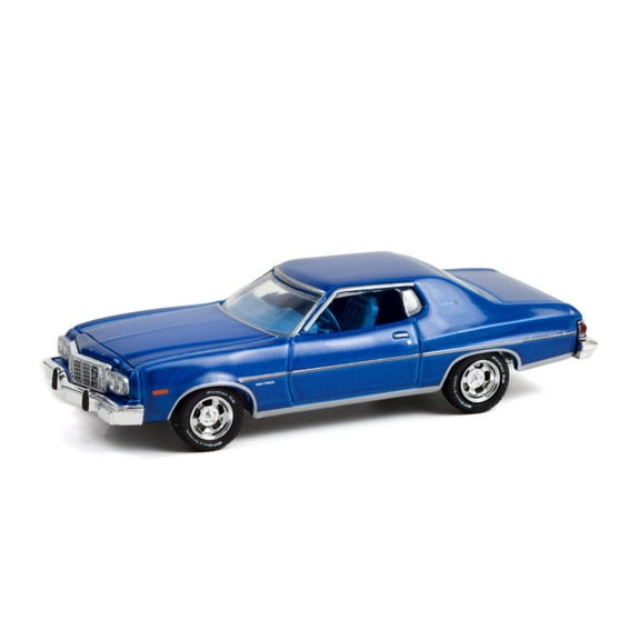 1974 Ford Gran Torino Sport, Medium Blue Metallic - Greenlight 13310B - 1/64 scale Diecast Car