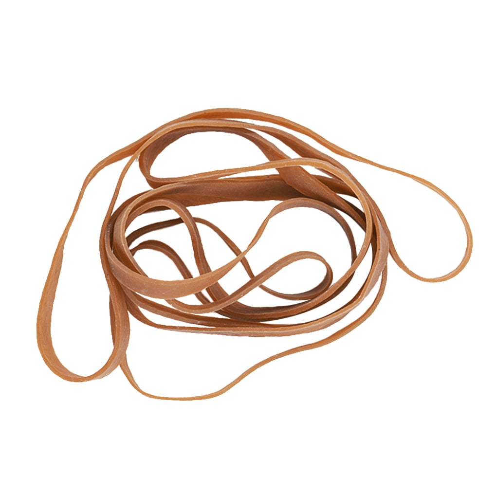 LEORX 96Pcs Heavy Duty Trash Can Band for Garbage Can Adjustable Rubber Brown
