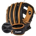 thumbnail image 1 of Franklin Sports RTP Teeball Performance Gloves & Ball Combo, Black/Tan, 9.5", Right Hand Throw, 1 of 4