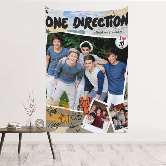 One Direction Tapestry Banner Decorations Anime Movie Wall Hanging Poster For Dorm Bedroom Home (60 X 40 In)