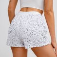 thumbnail image 4 of MKLEKYY Pijama Corto Para Mujer, Pantalones Cortos Rectos Decorados Con Lentejuelas De Color Liso A La Moda Para Mujer, Pantalones Cortos Casuales De Cintura Alta, 4 of 4