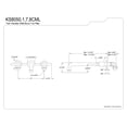 thumbnail image 5 of Kingston Brass KS8058CML Manhattan Two-Handle Wall Mount Roman Tub Faucet, Brushed Nickel, 5 of 7