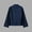 Dark Blue, variant on Women's Solid Stand Collar Frog Button Jacket, Long Sleeve Casual Fashion Regular Outerwear Coat for Winter Daily Work Home Wear Coffee S(S)