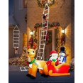 thumbnail image 3 of 9.9Ft Christmas Ladder Lights with Santa Claus - 338 LED Christmas Lights, 8 Modes, Timer Memory Function, Mains Powered, Indoor Outdoor Garden Xmas T, 3 of 5