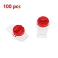 thumbnail image 4 of Antrader 100 Pcs Data Phone Wire Butt Splice 3 Ports UR Connectors Red Clear, 4 of 4