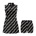 thumbnail image 3 of Yuyamidu Polka Dot Womens Workout Golf Dress Built in Shorts Workout Athletic Dresses with Side Pockets Zipper Collared Summer Clothes Size XS, 3 of 7