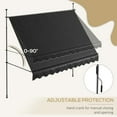 thumbnail image 4 of Outsunny 10' x 4' Retractable Awning, Non-Screw, Black, 4 of 9