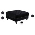 thumbnail image 3 of Meridian Furniture Sabrina Contemporary Velvet Ottoman in Black, 3 of 4