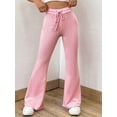 thumbnail image 6 of FEORJGP Women Flared Yoga Pants Ladies Casual Solid Color Sweatpants Drawstring High Waisted Bell Bottoms Bootcut Trousers Loose Daily Clothes for Streetwear, 6 of 9
