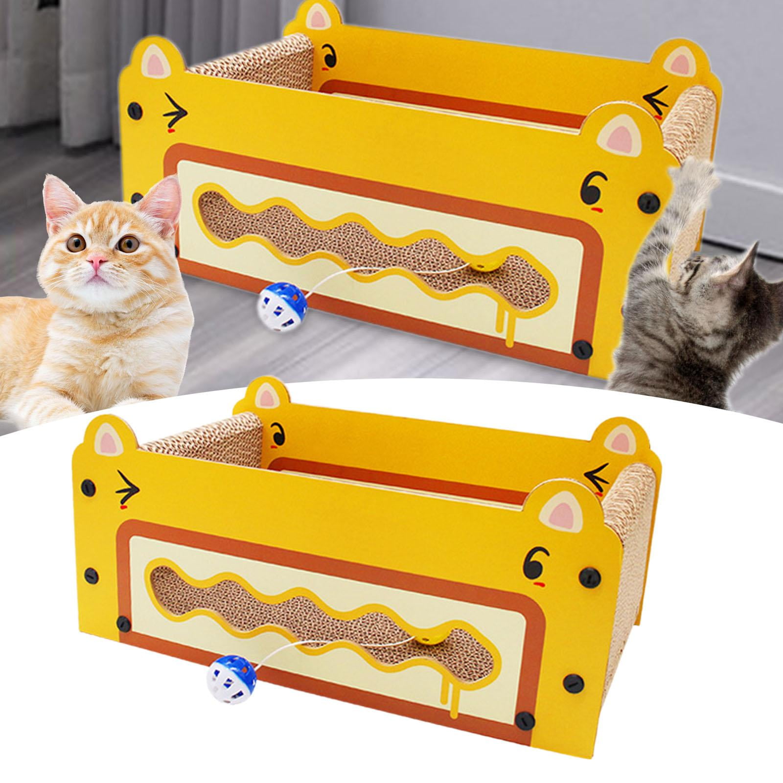 Bvdfgk Cardboard Cat Scratching Post, Lounge Bed, Cat Scratching Post, Cat Nest, Kitten Yellow