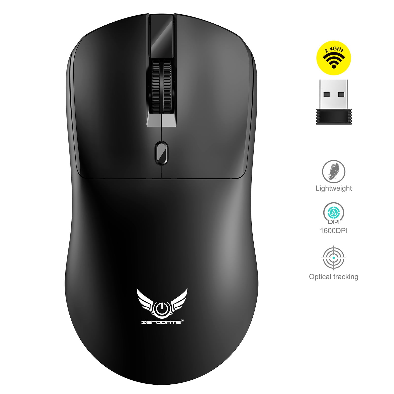 Wireless 2.4G Mouse Light Weight Design DPI Adjustable Plug And Play Low Noise Button Simple Style Mause Office Use Or Gaming