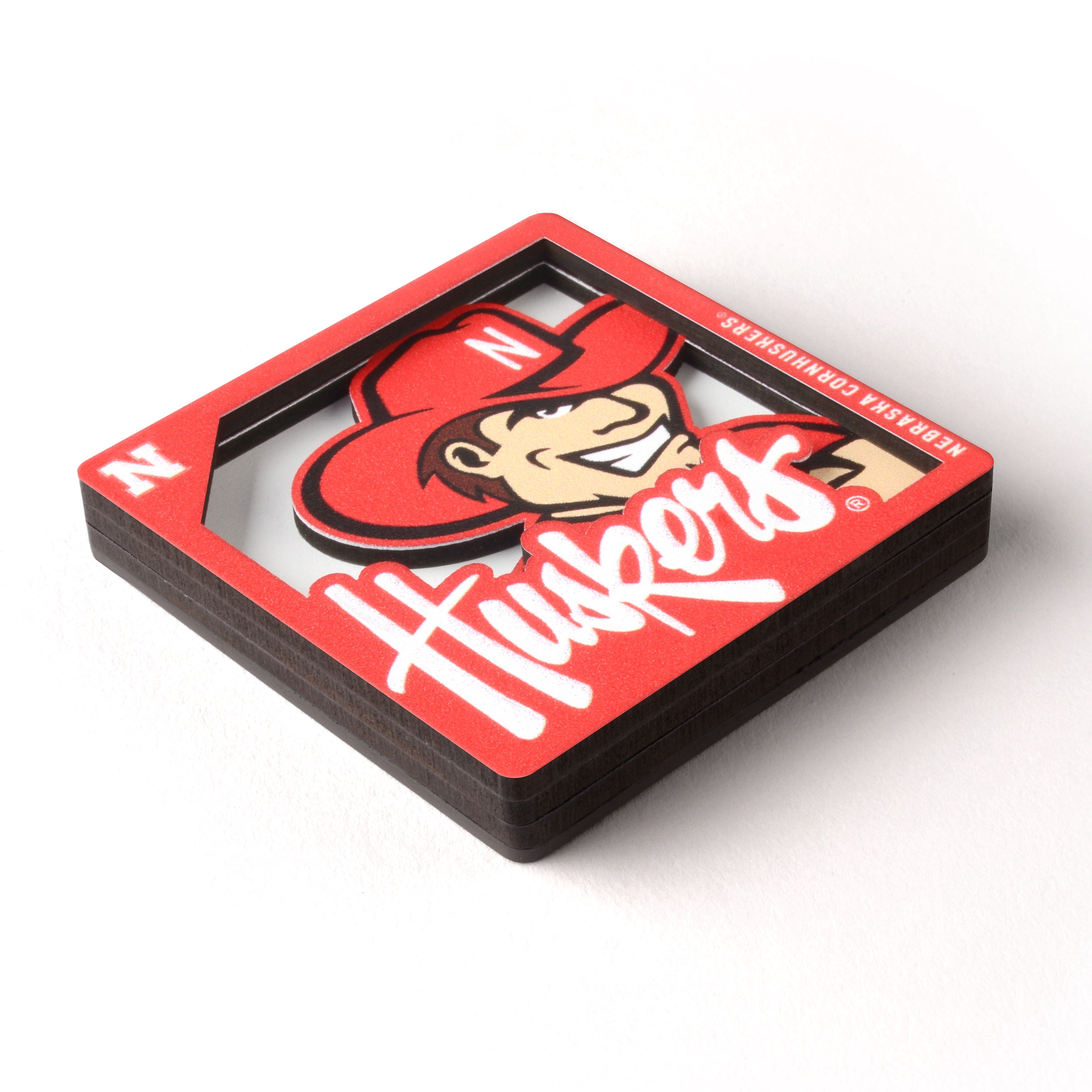 YouTheFan NCAA Nebraska Cornhuskers 3D Logo Series Magnet