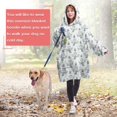 thumbnail image 4 of Wearable Oversized Blanket,Light Blue Christmas Snowman Pattern Wearable Blanket Hoodie for Adults,Cozy Hooded Blankets with Super Pockets,Super Warm Fuzzy Pullover for Women & Men, 4 of 6