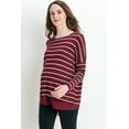 thumbnail image 2 of Stripe Long Sleeve Double Layer Nursing/Maternity Top, 2 of 5
