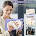 thumbnail image 4 of Allytech for iPad 10th Generation Case 2022 iPad 10.9 Case with Pencil Holder, Adjustable Shoulder/ Hand Strap 360° Rotating Stand Rugged Protective Case for A2757/A2777/A2696, Purple, 4 of 8