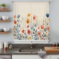 thumbnail image 5 of Spring Floral Sheer Curtains 63 Inches Long, Watercolor Elegant Summer Botanical Rustic Light Filering Curtains, Breathable Simi Curtain Privacy Drapes for Living Room Bedroom Window Treatment, 5 of 9