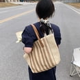 thumbnail image 4 of TBOLINE Unisex Adult Straw Woven Underarm Shoulder Bag Summer Beach Handbag (Light Brown), 4 of 9