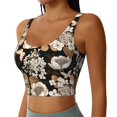 thumbnail image 2 of Pofeuu Retro Hydrangeas Print Sports Bra for Women Sexy Vest Yoga Running Gym Fitness Crop Bras Tops-Small, 2 of 8