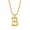 B, variant on MATROOY Men Women 26 Initial Letter Gold Chain Necklace A-Z Pendant Stainless Steel-L