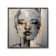 thumbnail image 1 of Cuadro  decorativo moderno para sala o recamara Silueta de Rostro de Mujer con Toques Dorados Tipo Pintura Canvas Moderno Estilo Abstracto Acabado Galería Listo para Colgar Marco Flotante Plateado Maxigráfica Shop  Cuadro Retrato Abstracto, 1 of 9