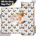 thumbnail image 1 of Rooster and Doodle White Pattern Teens Toddler Nap Mat with Pillow, Sleeping Mat Bag for Preschool Daycare 51"x22", 1 of 2