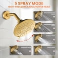 thumbnail image 3 of Wowow Shower Faucet with Valve, Bathroom Tub Shower Faucet Kit, Single Handle Rain Shower Head with Tub Spout, Gold, 3 of 8