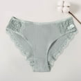 thumbnail image 2 of yunLCZ Women's Cotton Underwear High Waist Casual Shorts Panties For Women Mesh Bow Embroidered Transparent String Underwear Back Bandage Hollow Out Panties Stretch Cool Underwear for Women, 2 of 3