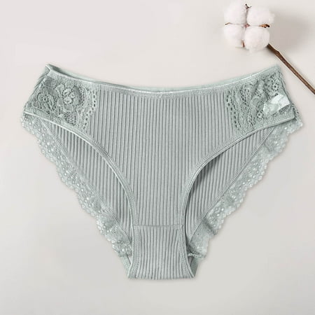 

CAICJ98 Lingerie For Women Women s Fashion Briefs Low Waist Mesh Solid Color Briefs Cotton Crotch Underwear Women Panties Grey L