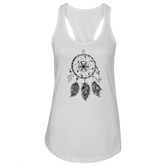 Black And White Dream Catcher. Tank Women -Image by Shutterstock, Female Large