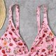 thumbnail image 3 of Conjunto de bikini con cuello en V y bloque de color para mujer y niña (L rosa floral) FLhrweasw Para estrenar, 3 of 9