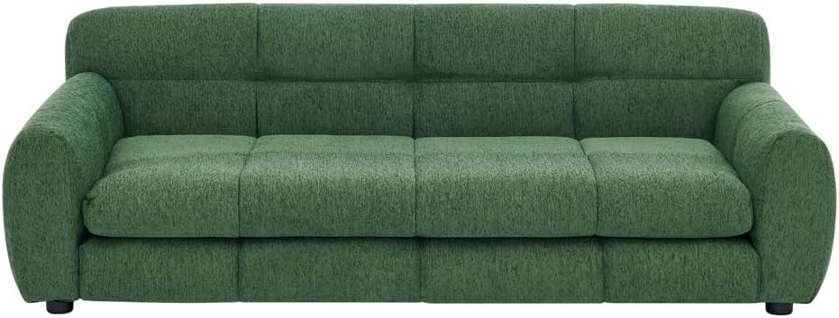 51" XL Dog Bed Couch, Elevated Large Dog Sofa with Backrest and Armrests, Soft Memory Foam Extra Large Pet Bed with Removable Cushion, Durable Linen Pet Couch Furniture, Green